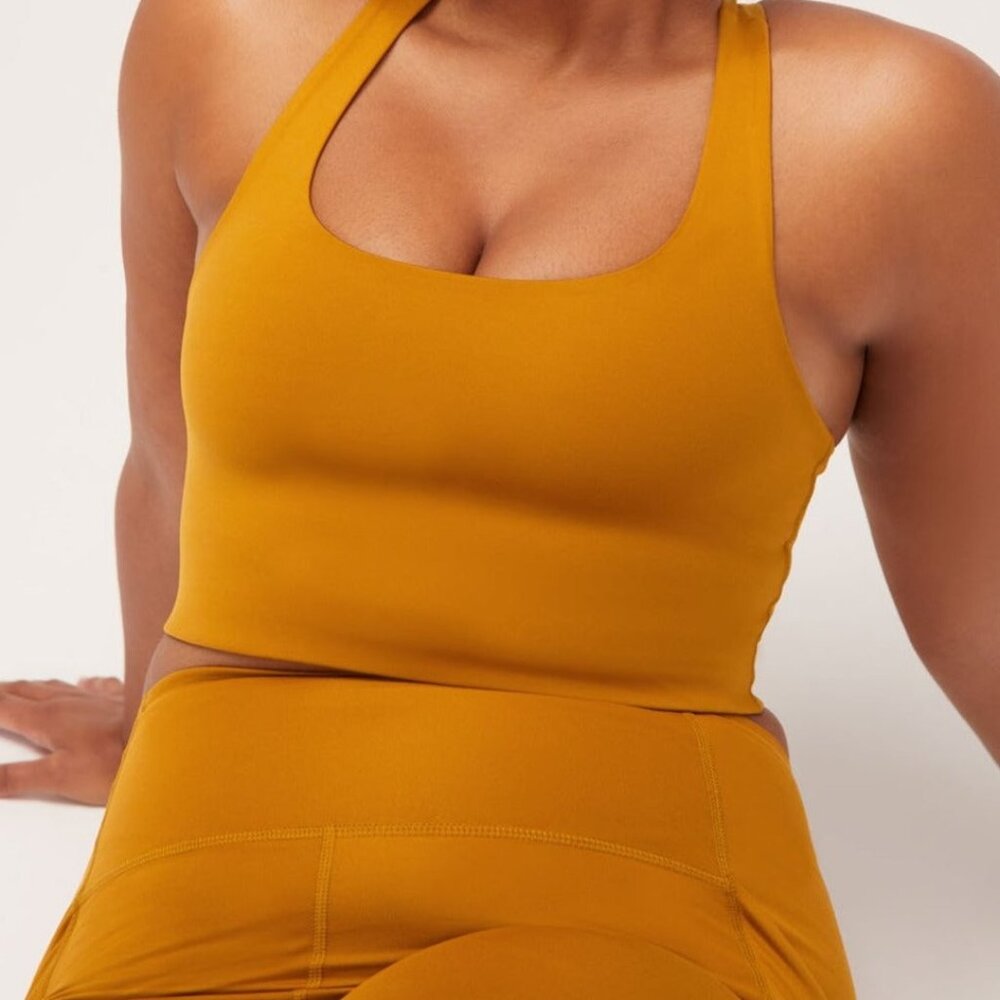 Girlfriend Collective Mustard Yellow top